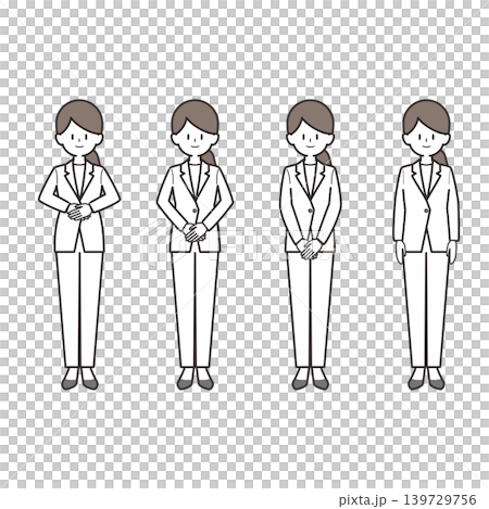 Illustration of a woman in a suit 139729756