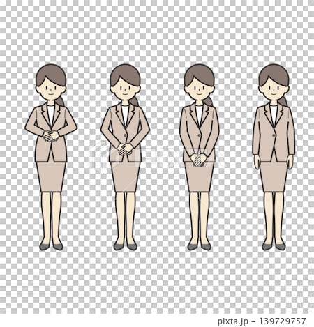 Illustration of a woman in a suit 139729757