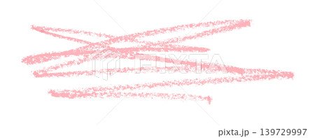 pink pencil strokes isolated on transparent background 139729997