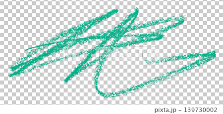 green pencil strokes isolated on transparent background green pencil strokes isolated on transparent background 139730002