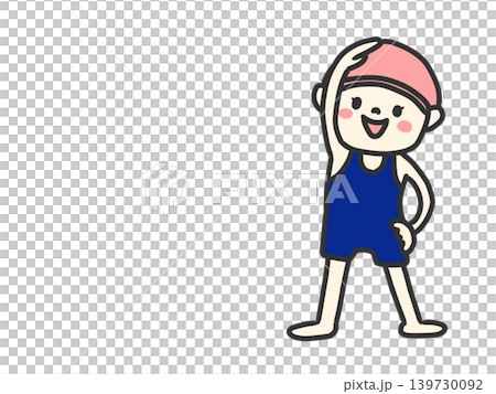 準備運動する女の子 139730092