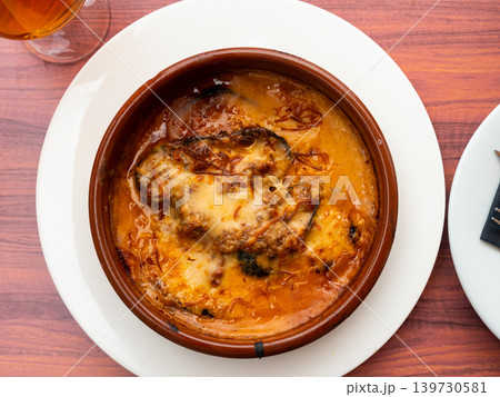 Just cooked moussaka with beef 139730581