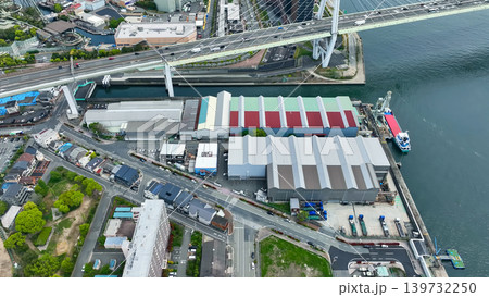 工場の風景のドローン空撮 工場の風景のドローン空撮 139732250