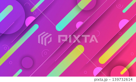 Abstract geometric vector background with colorful diagonal rounded shapes and gradients Abstract geometric vector background with colorful diagonal rounded shapes and gradients 139732614