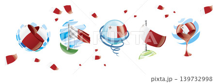 Vector set of the Malta flag in various creative designs Vector set of the Malta flag in various creative designs 139732998