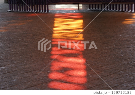 Abstract Light Pattern on Pavement Texture Detail 139733185