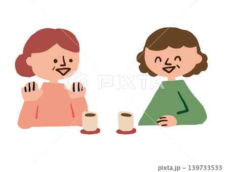 友達と話す高齢女性のイラスト 友達と話す高齢女性のイラスト 139733533