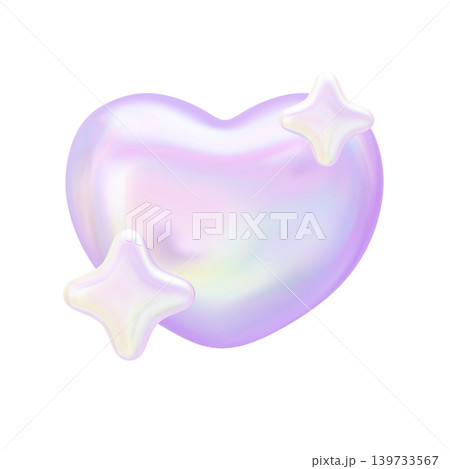 ゆめかわいいぷっくりシール風 3Dパールハート&きらめき星 ホログラム装飾素材 ゆめかわいいぷっくりシール風 3Dパールハート&きらめき星 ホログラム装飾素材 139733567