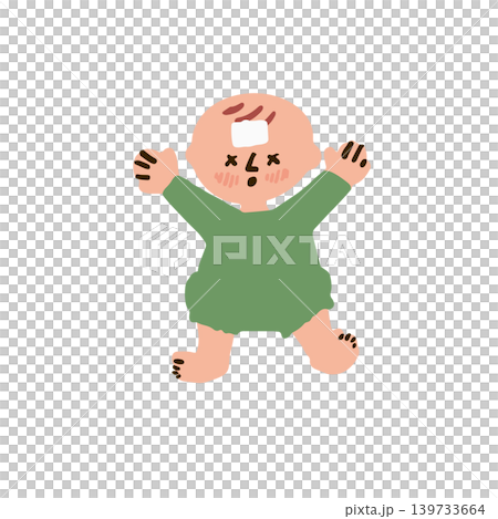 發燒嬰兒的插圖 發燒嬰兒的插圖 139733664