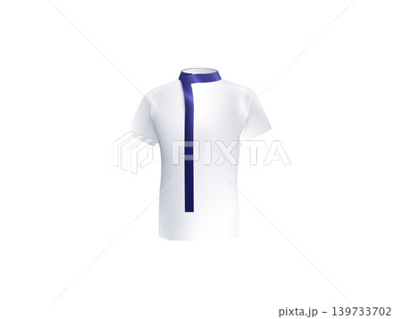 Chef uniform jacket black collar double breasted white cooking coat Chef uniform jacket black collar double breasted white cooking coat 139733702