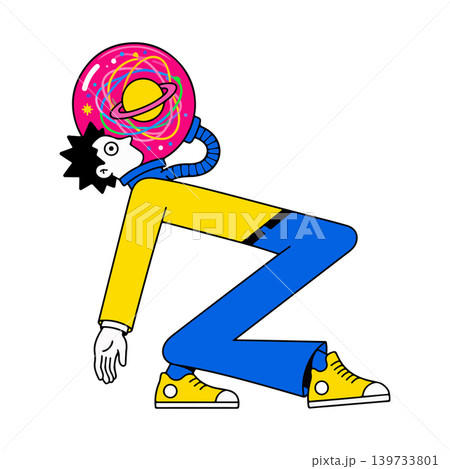 Abstract Astronaut Illustration 139733801