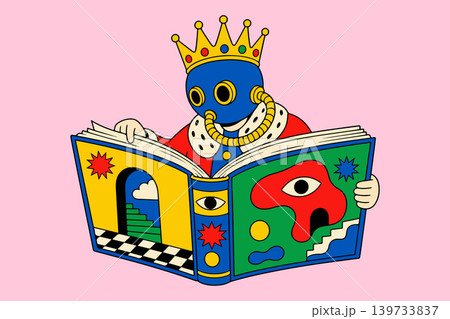 King Reading a Psychedelic Book King Reading a Psychedelic Book 139733837