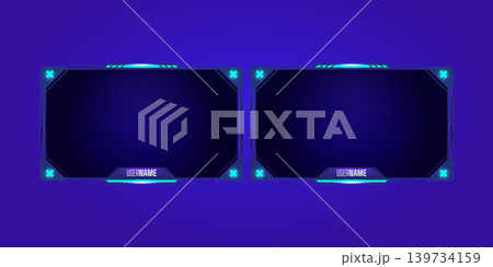 Gaming streamer panel frame Gaming streamer panel frame 139734159