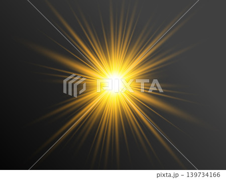 Glowing golden lens flare effect Glowing golden lens flare effect 139734166