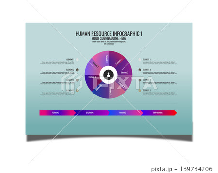 Human Resource infographic template illustration 139734206