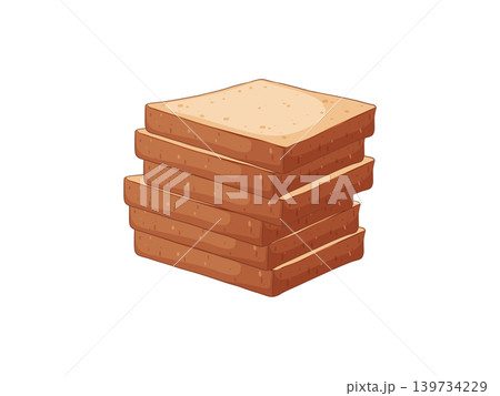 Loaf of white bread cut into pieces on transparent background Loaf of white bread cut into pieces on transparent background 139734229