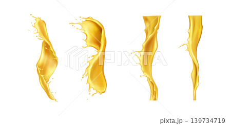 Realistic splash of liquid oil on transparent background. Isolated engine oil wave illustration Realistic splash of liquid oil on transparent background. Isolated engine oil wave illustration 139734719