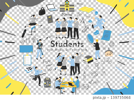 Students enjoying school life Students enjoying school life 139735068