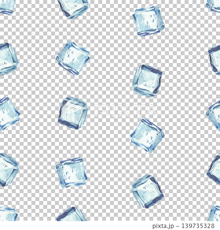 Watercolor Ice cubes vertical striped seamless pattern Blue, square frozen pieces of ice cubes hand drawn isolated from background for fabric, wallpaper, packaging water and drinks, wrapping paper. Watercolor Ice cubes vertical striped seamless pattern Blue, square frozen pieces of ice cubes hand drawn isolated from background for fabric, wallpaper, packaging water and drinks, wrapping paper. 139735328