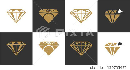 Set of creative diamond concept logo vector design 139735472