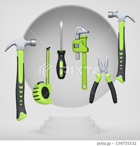 Abstract scene or podium for product showcase on monochrome background. Abstract scene or podium for product showcase on monochrome background. 139735532