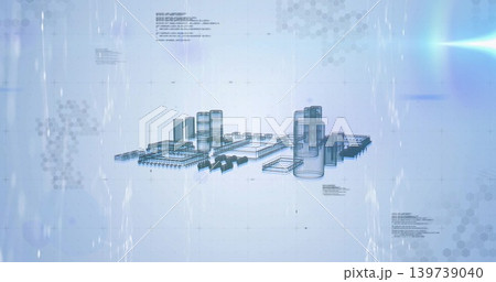 Displaying 3D plant wireframe centered on blue CAD canvas showing tanks, decks, pipes and grid Displaying 3D plant wireframe centered on blue CAD canvas showing tanks, decks, pipes and grid 139739040