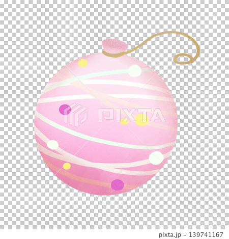 ヨーヨー釣り 水風船 カットイラスト 手描き風 ピンク 139741167