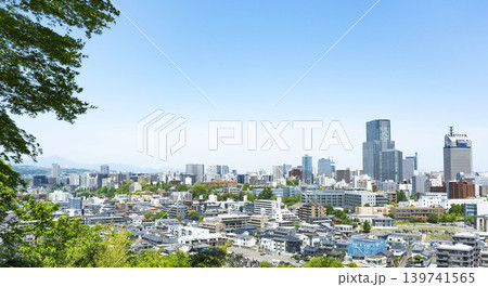 新緑の仙台市全景 139741565