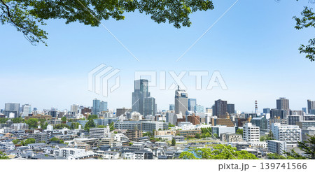 新緑の仙台市全景 139741566