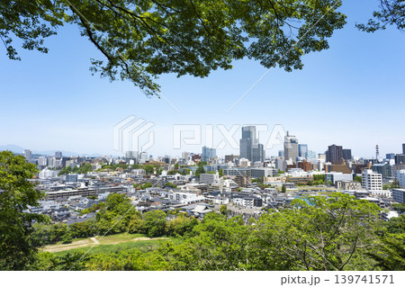 新緑の仙台市全景 139741571