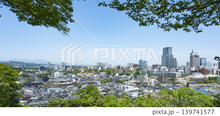 新緑の仙台市全景 新緑の仙台市全景 139741577