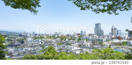 新緑の仙台市全景 139741583