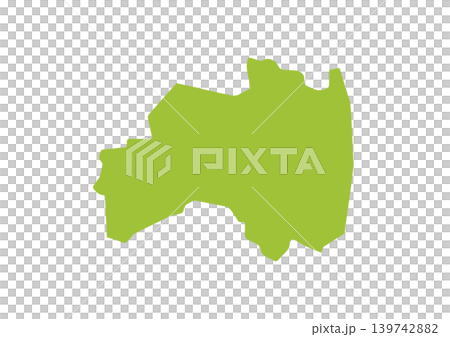 そこそこデフォルメされた福島県のイラスト 139742882