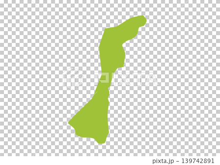 一幅略帶風格化的石川縣插圖 139742891