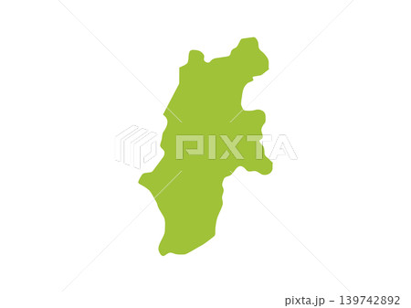 そこそこデフォルメされた長野県のイラスト 139742892