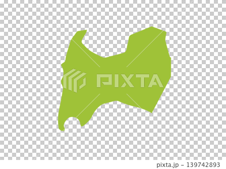 そこそこデフォルメされた富山県のイラスト 139742893