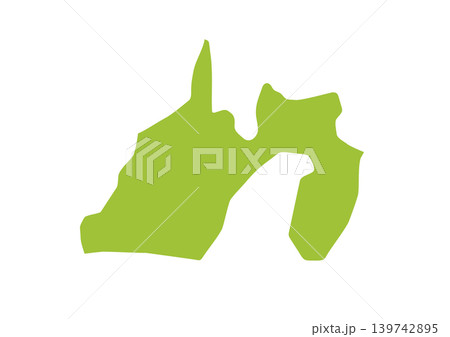 そこそこデフォルメされた静岡県のイラスト 139742895