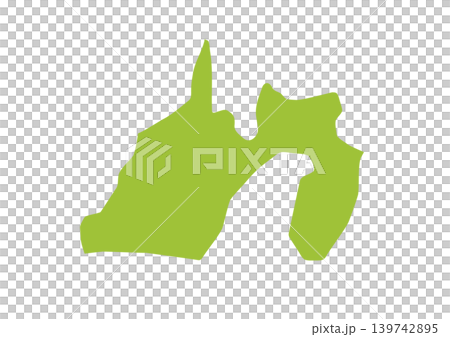 そこそこデフォルメされた静岡県のイラスト 139742895