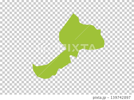 そこそこデフォルメされた福井県のイラスト 139742897