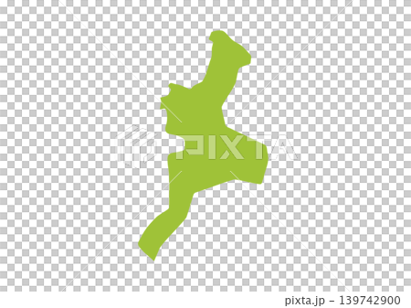 そこそこデフォルメされた三重県のイラスト そこそこデフォルメされた三重県のイラスト 139742900