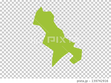 A somewhat stylized illustration of Nagasaki Prefecture 139742916