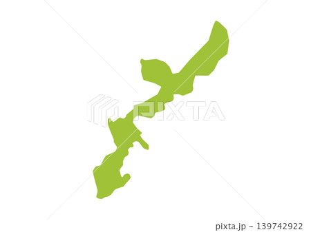 そこそこデフォルメされた沖縄県のイラスト 139742922