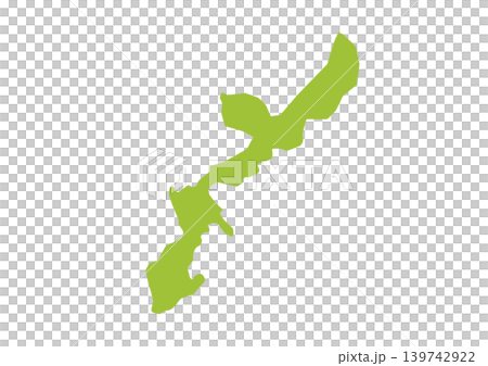 そこそこデフォルメされた沖縄県のイラスト 139742922