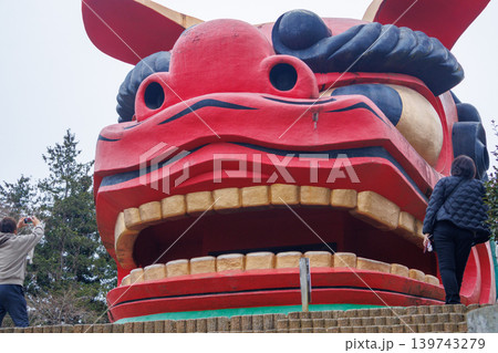 常陸風土記の丘にある日本一の獅子頭 139743279
