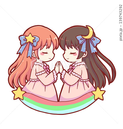 デフォルメで可愛いふたご座 139743292