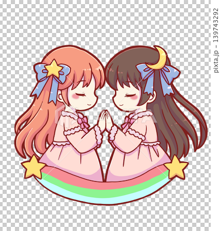 デフォルメで可愛いふたご座 139743292