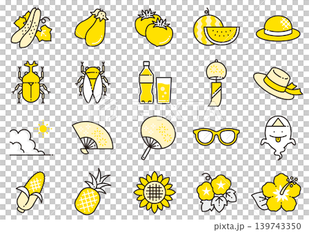夏イメージアイコン06 Summer-themed icons 夏イメージアイコン06 Summer-themed icons 139743350