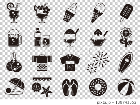夏イメージアイコン08 Summer-themed icons 夏イメージアイコン08 Summer-themed icons 139743352