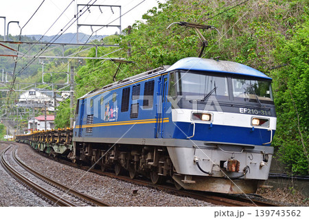 東海道本線　根府川－早川　JR貨物　EF210-314（吹田）+日鐵チキ　北海道新幹線　長万部行き 139743562