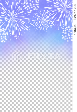 水彩煙火背景插圖，帶有藍色和紫色漸變 139743700